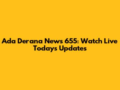 Ada Derana News 655: Watch Live Today's Updates