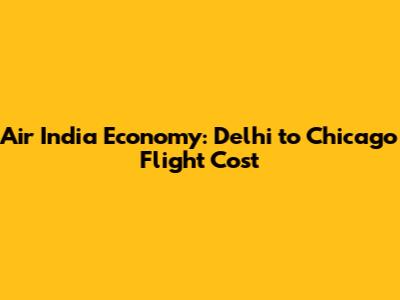 Air India Economy: Delhi to Chicago Flight Cost