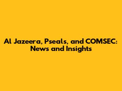 Al Jazeera, Pseals, and COMSEC: News and Insights