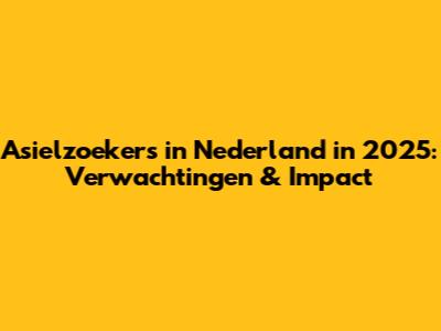 Asielzoekers in Nederland in 2025: Verwachtingen & Impact