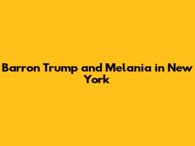 Barron Trump and Melania in New York