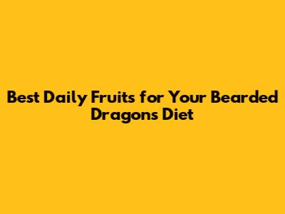 Best Daily Fruits for Your Bearded Dragon's Diet