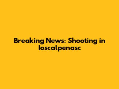 Breaking News: Shooting in Ioscalpenasc