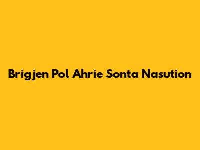 Brigjen Pol Ahrie Sonta Nasution