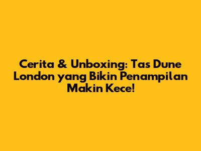 Cerita & Unboxing: Tas Dune London yang Bikin Penampilan Makin Kece!