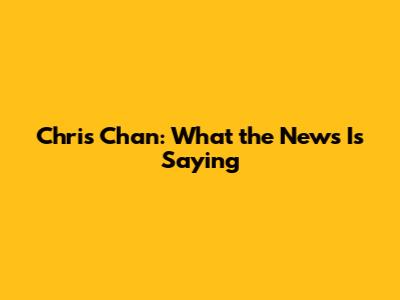 Chris Chan: What the News Is Saying