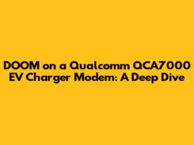 DOOM on a Qualcomm QCA7000 EV Charger Modem: A Deep Dive