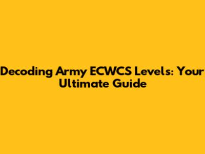 Decoding Army ECWCS Levels: Your Ultimate Guide