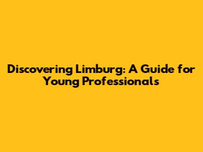 Discovering Limburg: A Guide for Young Professionals