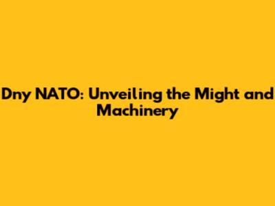 Dny NATO: Unveiling the Might and Machinery