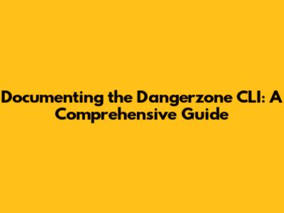 Documenting the Dangerzone CLI: A Comprehensive Guide