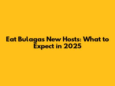 Eat Bulaga's New Hosts: What to Expect in 2025