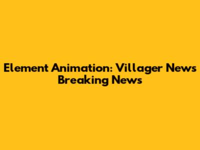Element Animation: Villager News Breaking News