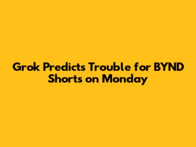 Grok Predicts Trouble for BYND Shorts on Monday