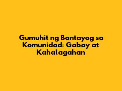 Gumuhit ng Bantayog sa Komunidad: Gabay at Kahalagahan
