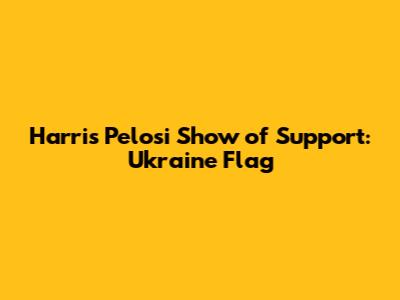 Harris Pelosi Show of Support: Ukraine Flag