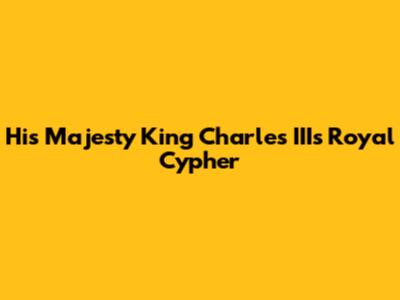 His Majesty King Charles III's Royal Cypher