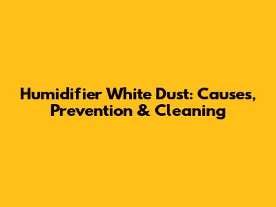 Humidifier White Dust: Causes, Prevention & Cleaning