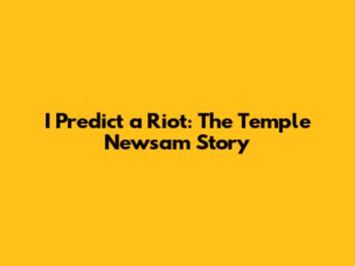 I Predict a Riot: The Temple Newsam Story