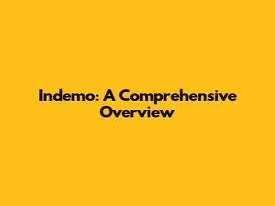 Indemo: A Comprehensive Overview