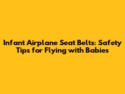 Infant Airplane Seat Belts: Safety Tips for Flying with Babies