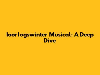 Ioorlogswinter Musical: A Deep Dive