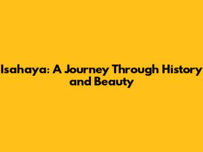 Isahaya: A Journey Through History and Beauty