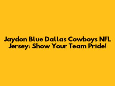 Jaydon Blue Dallas Cowboys NFL Jersey: Show Your Team Pride!