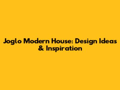 Joglo Modern House: Design Ideas & Inspiration
