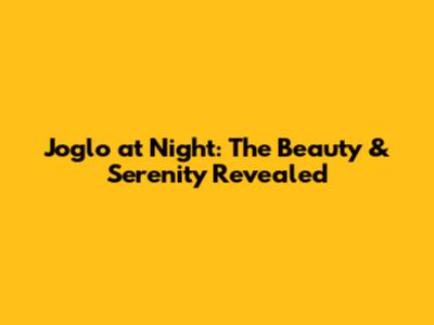 Joglo at Night: The Beauty & Serenity Revealed