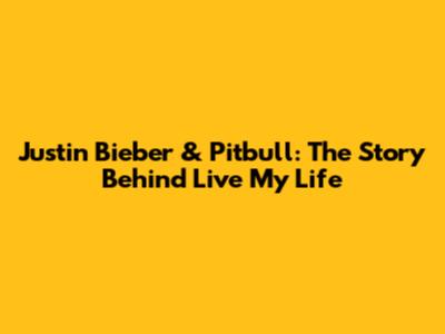 Justin Bieber & Pitbull: The Story Behind 'Live My Life'