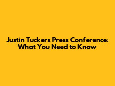 Justin Tucker's Press Conference: What You Need to Know