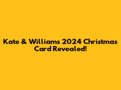 Kate & William's 2024 Christmas Card Revealed!