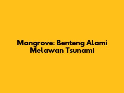 Mangrove: Benteng Alami Melawan Tsunami