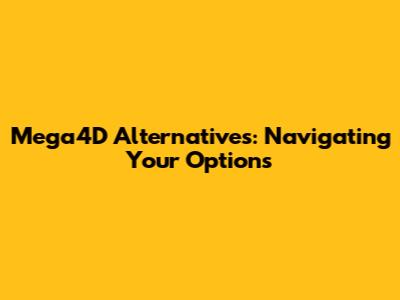 Mega4D Alternatives: Navigating Your Options