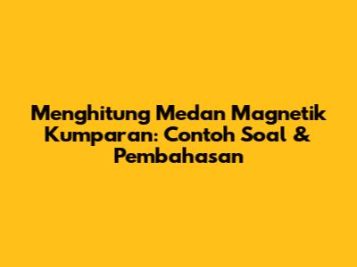 Menghitung Medan Magnetik Kumparan: Contoh Soal & Pembahasan