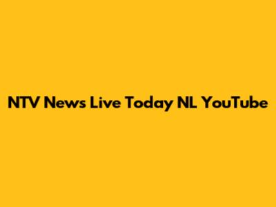 NTV News Live Today NL YouTube