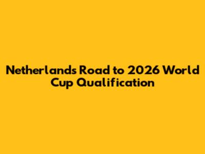 Netherlands' Road to 2026 World Cup Qualification