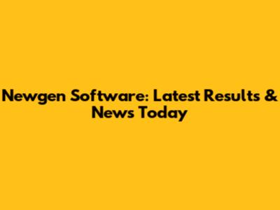 Newgen Software: Latest Results & News Today