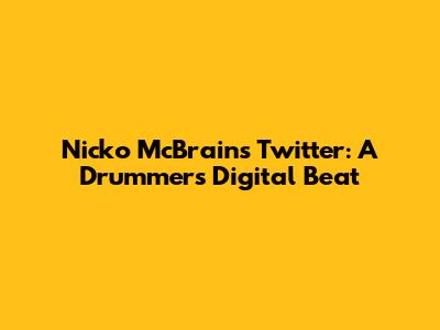 Nicko McBrain's Twitter: A Drummer's Digital Beat