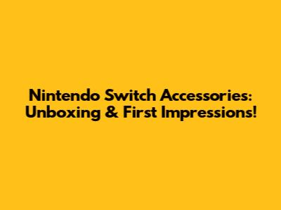 Nintendo Switch Accessories: Unboxing & First Impressions!