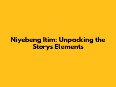 Niyebeng Itim: Unpacking the Story's Elements