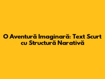 O Aventură Imaginară: Text Scurt cu Structură Narativă