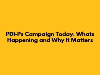 PDI-P's Campaign Today: What's Happening and Why It Matters