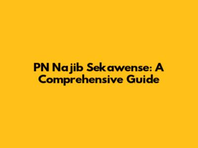 PN Najib Sekawense: A Comprehensive Guide