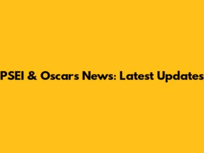 PSEI & Oscars News: Latest Updates