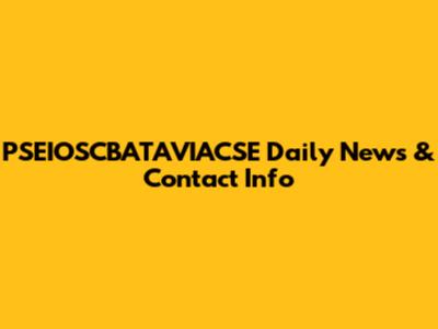 PSEIOSCBATAVIACSE Daily News & Contact Info