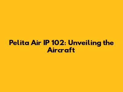 Pelita Air IP 102: Unveiling the Aircraft