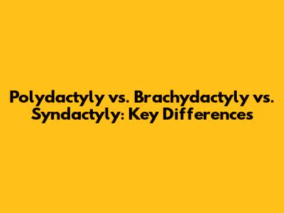 Polydactyly vs. Brachydactyly vs. Syndactyly: Key Differences