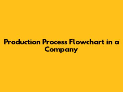 Production Process Flowchart in a Company
